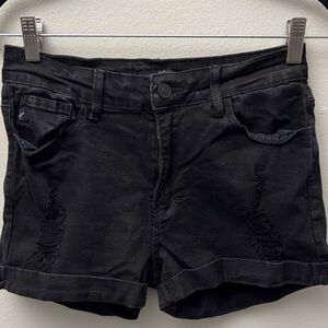 🍀KanCan Black Distressed Jean Shorts
